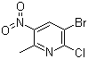 CAS 登录号：856834-95-2, 3-溴-2-氯-6-甲基-5-硝基吡啶