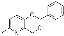 CAS # 856842-30-3, 2-(Chloromethyl)-6-methyl-3-(phenylmethoxy)pyridine