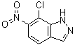 structure of CAS# 858227-32-4, 7-氯-6-硝基-1H-吲唑