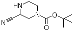 structure of CAS# 859518-35-7, 3-氰基-哌嗪-1-羧酸叔丁酯