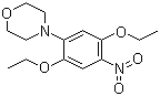4-(2,5-二乙氧基-4-硝基苯基)吗啉分子结构 (CAS 86-16-8)