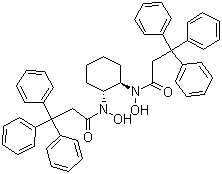 structure of CAS# 860036-29-9, (1R,2R)-N,N'-二羟基-N,N'-双(3,3,3-三苯基丙酰基)-1,2-环己二胺
