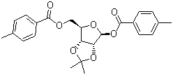 structure of CAS# 86042-28-6, 1,5-二(4-甲基苯甲酰)氧基-2,3-O-异亚丙基-beta-D-呋喃核糖