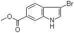 structure of CAS# 860457-92-7, 3-溴-1H-吲哚-6-羧酸甲酯
