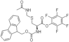 structure of CAS# 86060-96-0, N-芴甲氧羰基-S-乙酰胺基甲基-L-半胱氨酸五氟苯酯