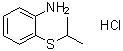 structure of CAS# 861343-73-9, 2-异丙硫基苯胺盐酸盐