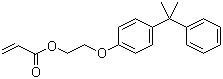 CAS # 86148-08-5, 2-[4-(1-Methyl-1-phenylethyl)phenoxy]ethyl acrylate, 2-Propenoic acid 2-[4-(1-methyl-1-phenylethyl)phenoxy]ethyl ester
