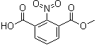 structure of CAS# 861593-27-3, 2-Nitro-1,3-benzenedicarboxylic acid 1-methyl ester