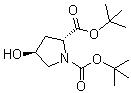 structure of CAS# 862996-27-8, (2R,4S)-4-羟基-1,2-吡咯烷二甲酸二叔丁酯