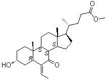CAS # 863239-59-2, (3alpha,5beta)-6-Ethylidene-3-hydroxy-7-oxocholan-24-oic acid methyl ester