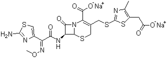 structure of CAS# 86329-79-5, 头孢地嗪钠