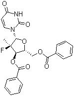 structure of CAS# 863329-65-1, (2'R)-2'-脱氧-2'-氟-2'-甲基尿苷 3',5'-二苯甲酸酯
