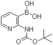 structure of CAS# 863753-35-9, 2-(tert-Butoxycarbonylamino)pyridine-3-boronic acid