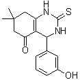 structure of CAS# 863774-58-7, 2,3,4,6,7,8-六氢-4-(3-羟基苯基)-7,7-二甲基-2-硫代-5(1H)-喹唑啉酮