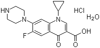 structure of CAS# 86393-32-0, Ciprofloxacin hydrochloride hydrate