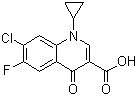 structure of CAS# 86393-33-1, 7-氯-6-氟-1-环丙基-1,4-二氢-4-氧-3-喹啉羧酸