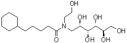 CAS 登录号：864434-16-2, 1-[(5-环己基-1-氧代戊基)(2-羟基乙基)氨基]-1-脱氧-D-山梨糖醇
