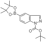 structure of CAS# 864771-44-8, 1-Boc-indazole-5-boronic acid pinacol ester