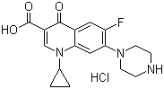 structure of CAS# 86483-48-9, 盐酸环丙沙星