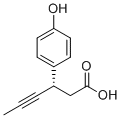 structure of CAS# 865233-35-8, (3S)-3-(4-羟基苯基)-4-己炔酸