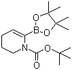 structure of CAS# 865245-32-5, N-叔丁氧羰基-3,4-二氢吡啶-6-硼酸频哪醇酯