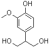 structure of CAS# 86548-91-6, 2-(4-Hydroxy-3-methoxyphenyl)-1,3-propanediol