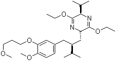CAS # 866030-33-3, (2S,5R)-3,6-Diethoxy-2,5-dihydro-2-[(2S)-2-[[4-methoxy-3-(3-methoxypropoxy)phenyl]methyl]-3-methylbutyl]-5-(1-methylethyl)pyrazine, Aliskiren inter-9