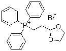 structure of CAS# 86608-70-0, 2-(1,3-二氧戊环-2-基)乙基三苯基溴化鏻
