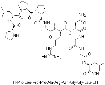 CAS 登录号：866635-32-7, L-脯氨酰-L-亮氨酰-L-脯氨酰-L-脯氨酰-L-丙氨酰-L-精氨酰-L-天冬氨酰胺酰甘氨酰甘氨酰-L-亮氨酸
