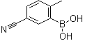 structure of CAS# 867333-43-5, (5-氰基-2-甲基苯基)硼酸