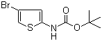 structure of CAS# 868387-45-5, (4-溴噻吩-2-基)氨基甲酸叔丁酯