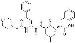 structure of CAS# 868540-16-3, (alphaS)-alpha-[(4-吗啉基乙酰基)氨基]苯丁酰基-L-亮氨酰基-L-苯丙氨酸