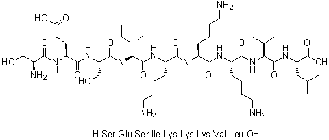 CAS 登录号：869289-18-9, L-丝氨酰-L-alpha-谷氨酰-L-丝氨酰-L-异亮氨酰-L-赖氨酰-L-赖氨酰-L-赖氨酰-L-缬氨酰-L-亮氨酸