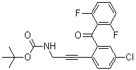 CAS # 869366-03-0, [3-[4-Chloro-2-(2,6-difluorobenzoyl)phenyl]prop-2-ynyl]carbamic acid tert-butyl ester