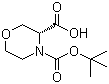 structure of CAS# 869681-70-9, (3R)-3,4-吗啉二羧酸 4-叔丁酯