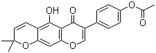 structure of CAS# 86989-18-6, 乙酸猫尾草异黄酮酯