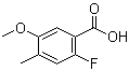 structure of CAS# 870221-15-1, 2-氟-5-甲氧基-4-甲基苯甲酸