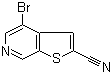 structure of CAS# 870235-00-0, 4-溴噻吩并[2,3-c]吡啶-2-甲腈