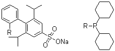 structure of CAS# 870245-84-4, 2'-(二环己基膦)-2,6-二异丙基联苯-4-磺酸钠