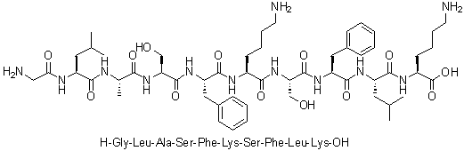 CAS # 870267-99-5, Glycyl-L-leucyl-L-alanyl-L-seryl-L-phenylalanyl-L-lysyl-L-seryl-L-phenylalanyl-L-leucyl-L-lysine