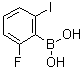 structure of CAS# 870777-22-3, 2-氟-6-碘苯硼酸