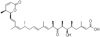 CAS # 87081-36-5, Leptomycin A, Jildamycin, NSC 369326, 19-(3,6-Dihydro-3-methyl-6-oxo-2H-pyran-2-yl)-6-hydroxy-3,5,7,9,11,15,17-heptamethyl-8-oxo-2,10,12,16,18-nonadecapentaenoic acid