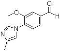 structure of CAS# 870837-18-6, 3-甲氧基-4-(4-甲基-1H-咪唑-1-基)苯甲醛