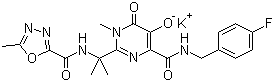 Raltegravir potassium molecular structure (CAS 871038-72-1)