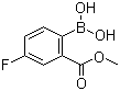 structure of CAS# 871329-81-6, 4-Fluoro-2-methoxycarbonylphenylboronic acid