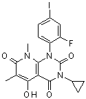 structure of CAS# 871700-24-2, 3-环丙基-1-(2-氟-4-碘苯基)-5-羟基-6,8-二甲基-1H,8H-吡啶并[2,3-d]嘧啶-2,4,7-三酮