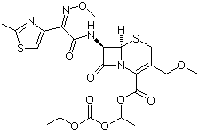 structure of CAS# 87239-81-4, 头孢泊肟酯