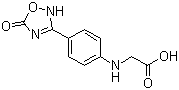 structure of CAS# 872728-82-0, N-[4-(2,5-二氢-5-氧代-1,2,4-恶二唑-3-基)苯基]甘氨酸