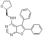 CAS 登录号：873305-35-2, 5,6-二苯基-N-[[(2S)-四氢-2-呋喃基]甲基]呋喃并[2,3-d]嘧啶-4-胺, AIM 100