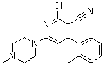 CAS 登录号：873443-69-7, 2-氯-4-(2-甲基苯基)-6-(4-甲基-1-哌嗪基)-3-吡啶甲腈